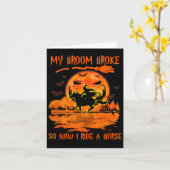 Carte Mon balai est cassé alors maintenant je monte un c (Fleur jaune)