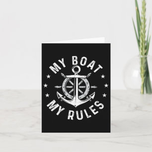 Carte Mon bateau mes règles - Bateau à voile capitaine d