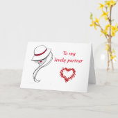 CARTE MON **BEAU PARTENAIRE** À VOTRE ANNIVERSAIRE (Fleur jaune)