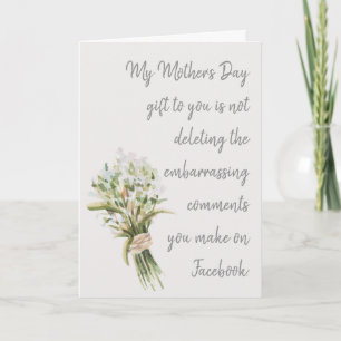 Carte Mon cadeau de fête des mères pour toi