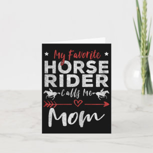 Carte Mon cavalier Préféré M'Appelle Maman Horseback Rid