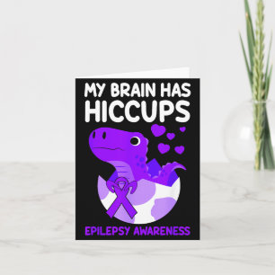 Carte Mon Cerveau A Des Hoquets Ruban Violet Épilepsie