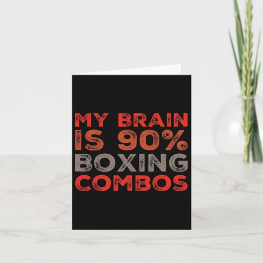 Carte Mon Cerveau Est 90% Boxer Combos Boxer Boxers Love (Devant)