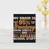 Carte Mon cerveau est composé à 95% de paroles de comédi (Fleur jaune)