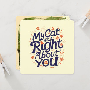 Carte Mon chat avait raison à votre sujet – Amateur de c
