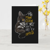 Carte Mon chat en coton Maine est une famille (Fleur jaune)