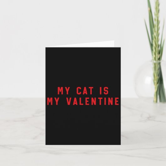Carte Mon chat est mon Valentin  (Devant)