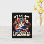 Carte Mon Chat Et Moi Comprenons L'Ignment Chat Ladies K (Fleur jaune)