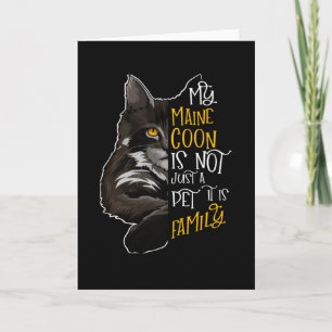 Carte Mon chat Maine Coon est de la famille