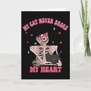Carte Mon chat n'a jamais brisé mon cœur Funny Anti Sain