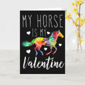 Carte Mon cheval est mon amant de la Saint-Valentin Cava (Fleur jaune)
