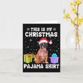 Carte Mon Chien de Noël Chien de Chien de Chien Pajama C (Fleur jaune)