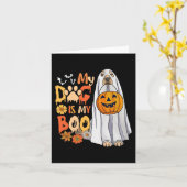 Carte Mon Chien Est Boo Halloween mignon Chien Avec Citr (Fleur jaune)
