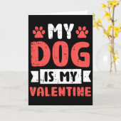 Carte Mon chien est mon Valentin Saint-Valentin Amour de (Fleur jaune)