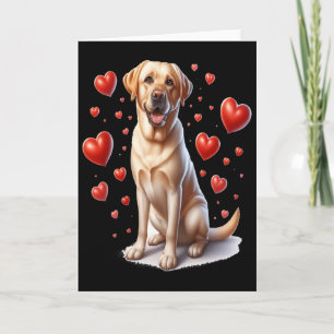 Carte Mon chien labrador jaune est mon cœur de la Saint-