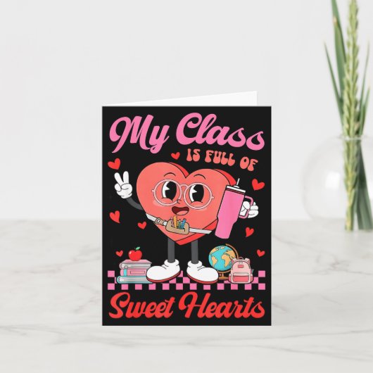 Carte Mon Cl Est Plein De Cœurs Gentils Enseignants Sain (Devant)