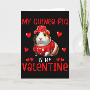 Carte Mon cochon d'Inde est mon cœur de la Saint-Valenti