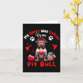 Carte Mon cœur a été volé par mon propriétaire de chien  (Fleur jaune)