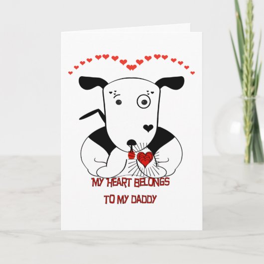 Carte Mon coeur appartient à mon papa (Devant)