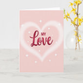 Carte Mon Cœur Brillant (Fleur jaune)