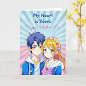 Carte Mon coeur est le tien | HEUREUSE SAINTE-VALENTIN (Fleur jaune)