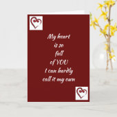 CARTE MON COEUR EST PLEIN DE "VOUS" ET JE L'AIME ! (Fleur jaune)