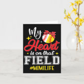 Carte Mon Coeur Est Sur Ce Mimi De Baseball Softball De (Fleur jaune)