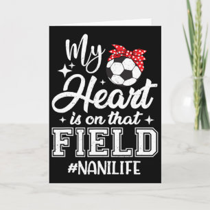 Carte Mon cœur est sur ce terrain de football Nani Grand