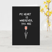 Carte Mon Cœur Où Que Vous Soyez (Fleur jaune)