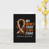 Carte Mon combat de maman est mon combat - Leucémie Sens (Fleur jaune)