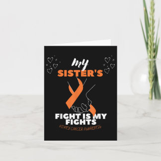 Carte Mon combat Soeurs est Mes combats Kidney Cancer Aw