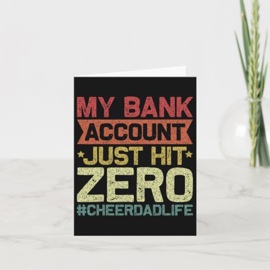 Carte Mon compte Bynk vient d'atteindre zéro Cheer Papa  (Devant)