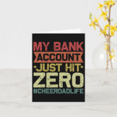Carte Mon compte Bynk vient d'atteindre zéro Cheer Papa  (Fleur jaune)