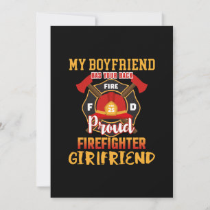 Carte Mon copain A Votre Fier Fier Pompier À L'Arrière