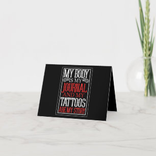 Carte Mon Corps Est Mon Journal Tattoo Artist Lover Don