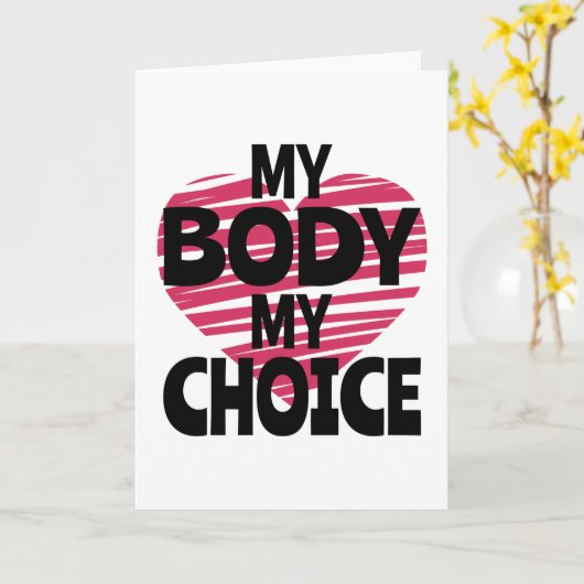Carte Mon corps Mon choix (Fleur jaune)