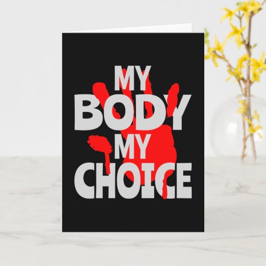 Carte Mon corps Mon choix (Fleur jaune)