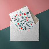 Carte Mon corps, mon choix d'aquarelle rouge florale