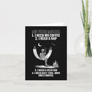 Carte Mon costume d'Halloween pour quatre humeurs Squele