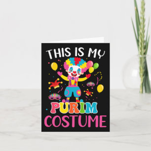Carte Mon Costume Purim Mardi Gras Clown Funny Parades P