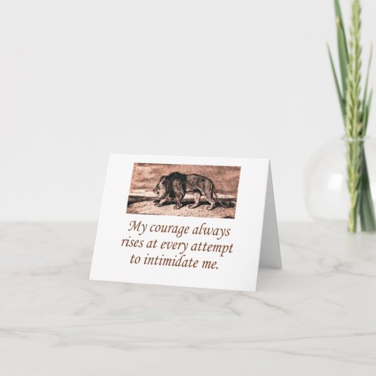 Carte Mon Courage Se Lève Toujours (Devant)