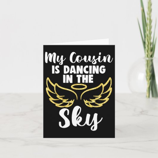 Carte Mon Cousin Danse Dans Le Ciel Des Ailes En Mémoire (Devant)