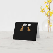 Carte Mon cul fait mal Lapin de Pâques chocolat (Fleur jaune)