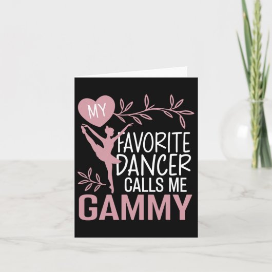 Carte Mon Danseuse Favorite M'Appelle Danseur De Ballet  (Devant)
