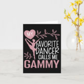 Carte Mon Danseuse Favorite M'Appelle Danseur De Ballet  (Fleur jaune)