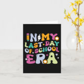 Carte Mon Dernier Jour D'école Ère Enfants Groovy Enseig (Fleur jaune)