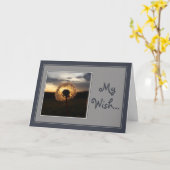 Carte Mon désir coucher de soleil Dandelion (Fleur jaune)