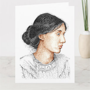 Carte Mon dessin à l'encre de Virginia Woolf de 2004 car