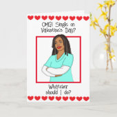 Carte Mon dieu, célibataire à la Saint-Valentin ?   (Fleur jaune)