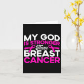 Carte Mon Dieu est plus fort Conscience du cancer du sei (Fleur jaune)